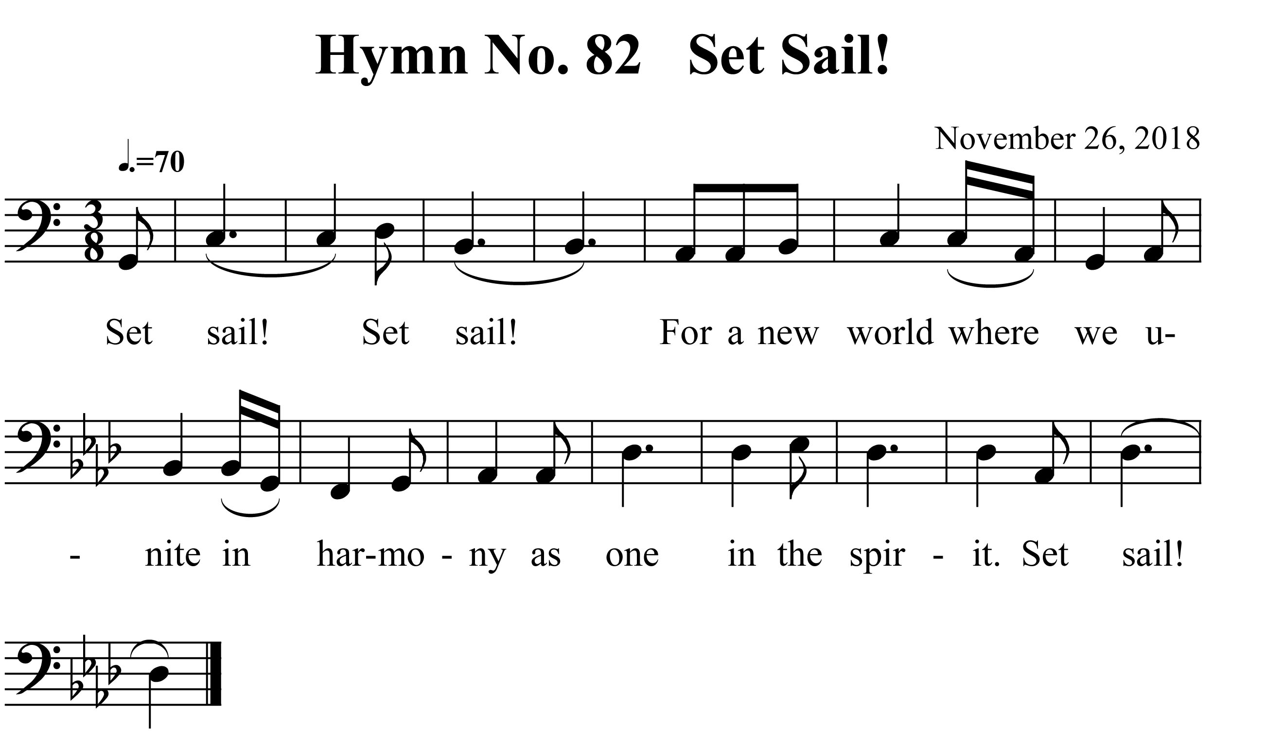 Hymn No. 82   Set Sail!